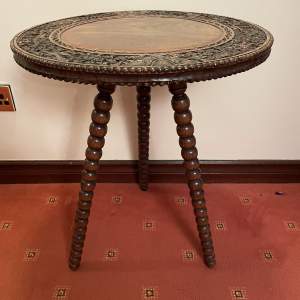 19th Century Rosewood Carved Circular Table