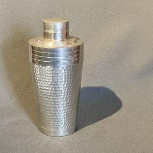 Mid Century Art Deco Styled Pewter Cocktail Shaker