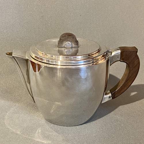 Five Piece Art Deco Silver Plate Tea Service by Quist of Germany image-3
