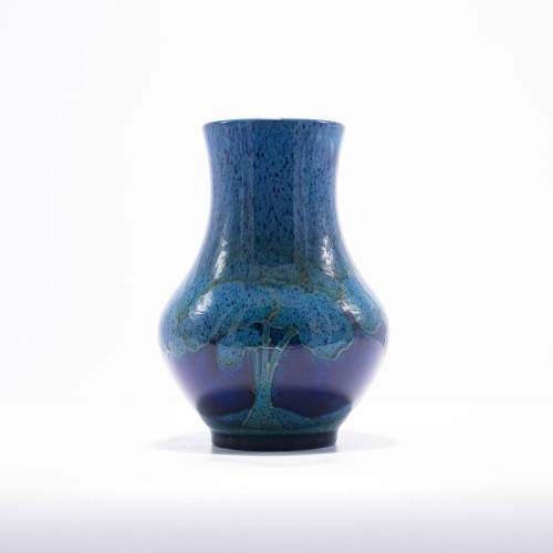 Antique English William Moorcroft Moonlit Blue Vase image-1