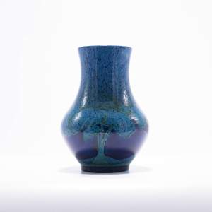 Antique English William Moorcroft Moonlit Blue Vase