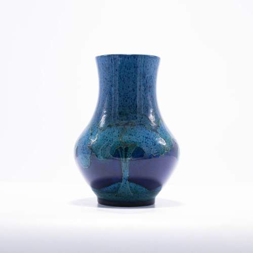 Antique English William Moorcroft Moonlit Blue Vase image-2