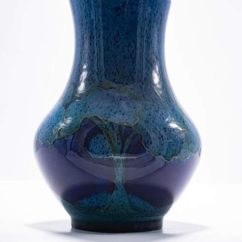 Antique English William Moorcroft Moonlit Blue Vase image-3