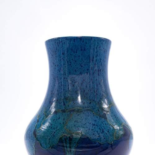 Antique English William Moorcroft Moonlit Blue Vase image-4