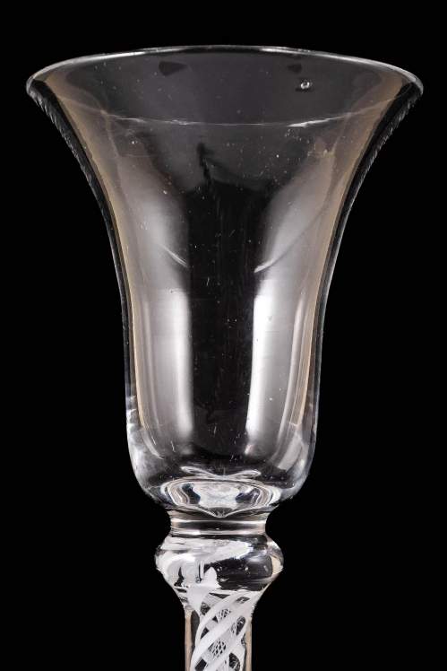 Georgian Triple Knop Opaque Twist Wine Glass image-4