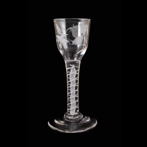 Jacobite Wine Glass Circa 1760