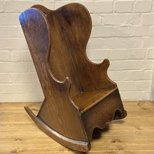 Antique Childs Oak Rocking Chair