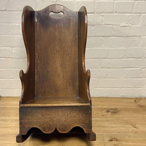 Antique Childs Oak Rocking Chair image-2