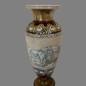 A Doulton Lambeth Urn Shaped Vase by Hannah Barlow