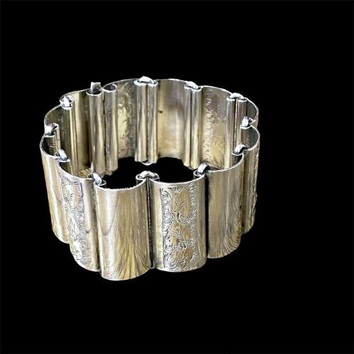 Aesthetic Movement Silver Panelled Bracelet image-3