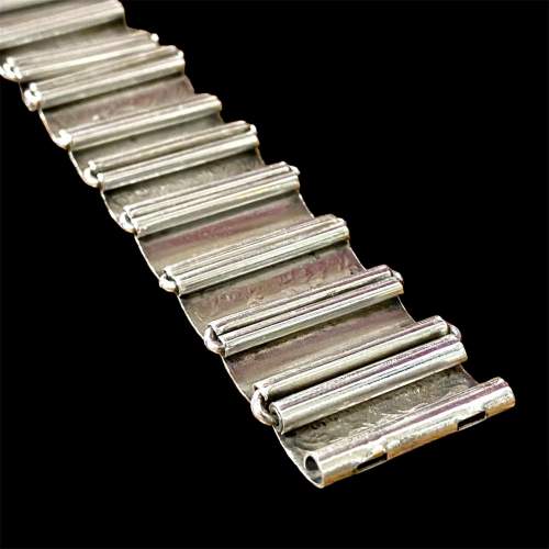 Aesthetic Movement Silver Panelled Bracelet image-4