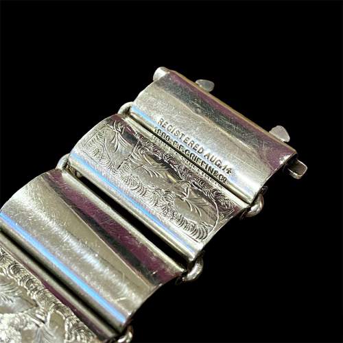 Aesthetic Movement Silver Panelled Bracelet image-6