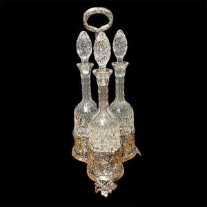 19th Century Silver Plated Decanter Set