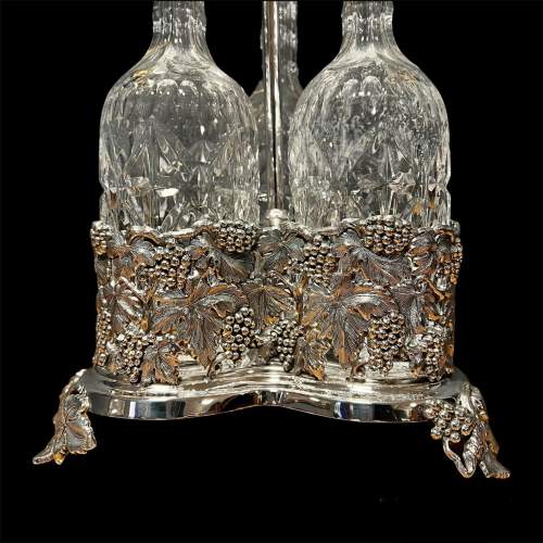 19th Century Silver Plated Decanter Set image-2