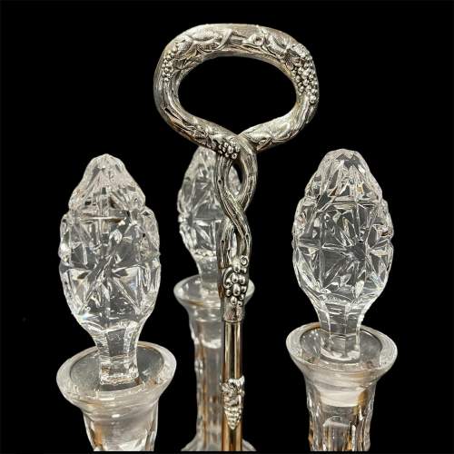 19th Century Silver Plated Decanter Set image-4