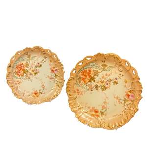 Pair of Limoges Decorative Plates by M Redon