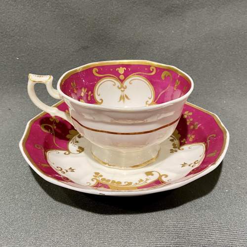 Early 19th Century Staffordshire Tea Cup and Saucer image-1