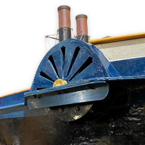 Late 19th Century Hand Built Model of a Steamer Boat image-3