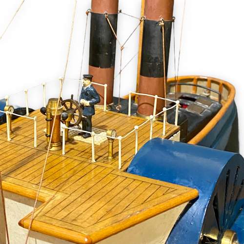 Late 19th Century Hand Built Model of a Steamer Boat image-5