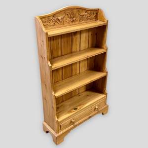 Early 20th Century Pine Waterfall Bookcase