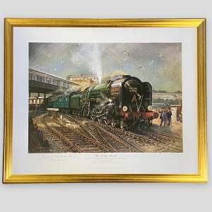 Signed Limited Edition Print of The Golden Arrow by Terence Cuneo