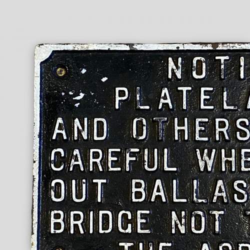 Great Western Railway Cast Iron Notice image-2