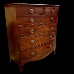 Georgian Mahogany Bow Front Chest of Drawers