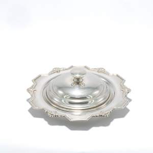 A Vintage Sterling Silver Pin Dish and Cover