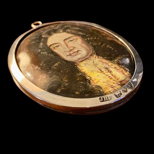 18th Century Miniature Silver Framed Portrait image-4