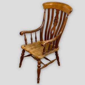 Mid 20th Century Yew Wood & Elm Chair