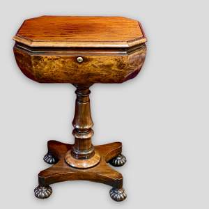 Early Victorian Mahogany Pedestal Teapoy