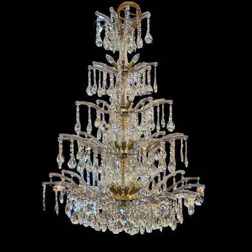 Very Large Five Tier Crystal Chandelier image-1