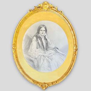 Regency Period Pencil Portrait of a Young Lady