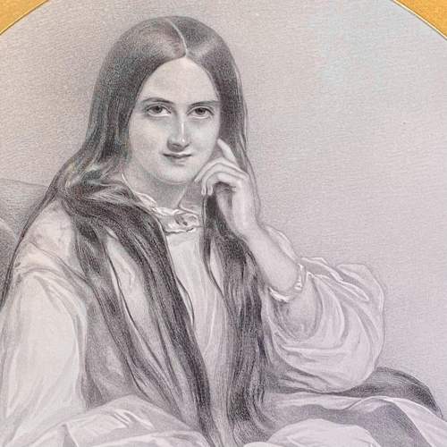 Regency Period Pencil Portrait of a Young Lady image-2