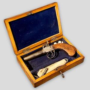 Early 19th Century Cased Percussion Pistol