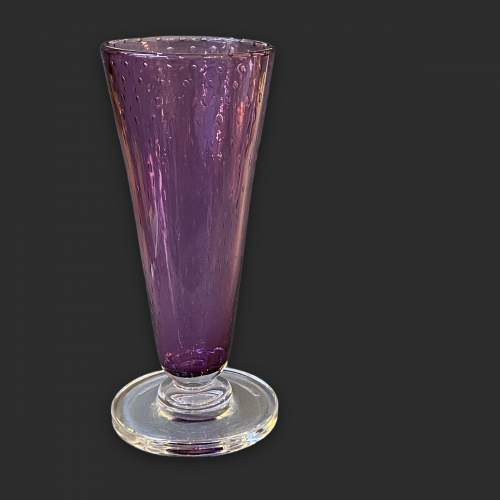 Large Amethyst Glass Bubble Vase image-1