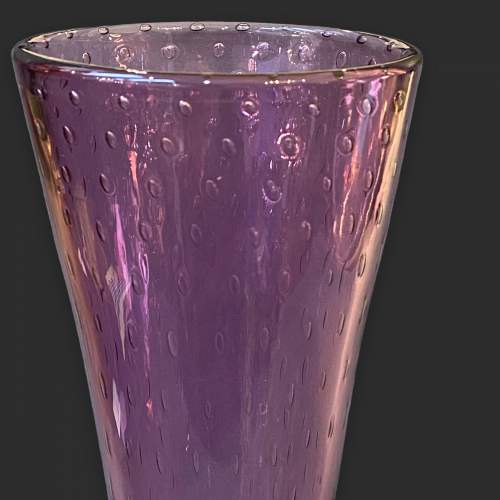 Large Amethyst Glass Bubble Vase image-2