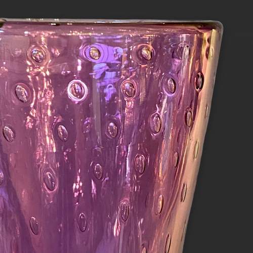 Large Amethyst Glass Bubble Vase image-3