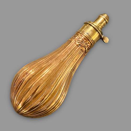 Antique Bronze and Brass Powder Flask image-1