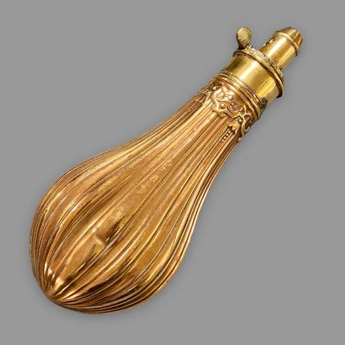 Antique Bronze and Brass Powder Flask image-2