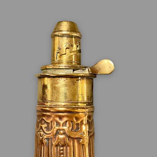Antique Bronze and Brass Powder Flask image-3