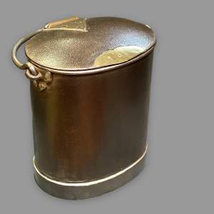 Vintage Eight Quart Steel and Brass Milk Bucket
