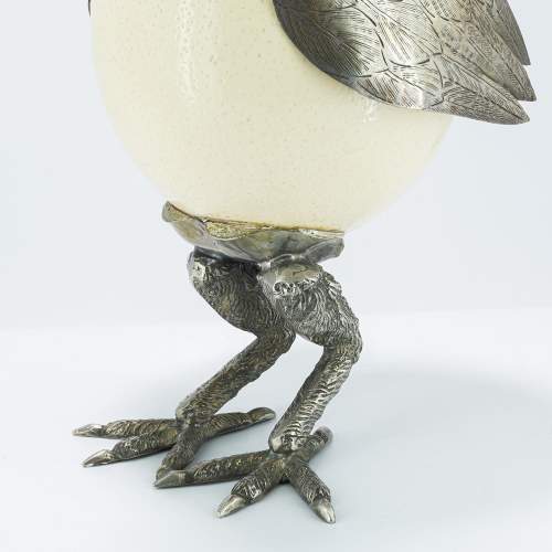 An Unusual and Amusing Eagle Ostrich Egg Sculpture image-5