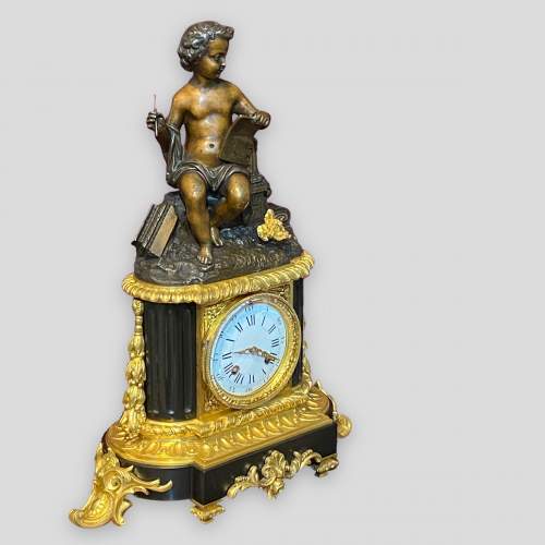 Mid 19th Century French Bronze Table Clock image-3