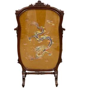 Fine 19th Century Mahogany Framed Firescreen