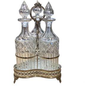 Late 19th Century Cut Glass Decanters on Stand