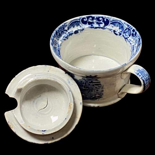 Early 19th Century Blue and White Mustard Pot image-6
