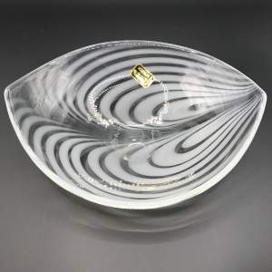 1960s Glass Dish by MAIJA CARLSON for Kumela. Riihimaki Finland