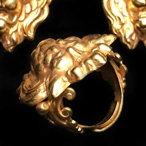 Vintage Askew Lion Ring and Earring Set image-3