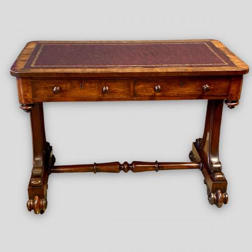 Victorian Mahogany Lyre Ended Writing Table image-2